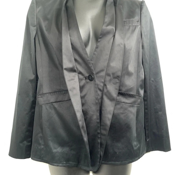 Max Azria Satin Blazer Size L - Picture 5 of 8